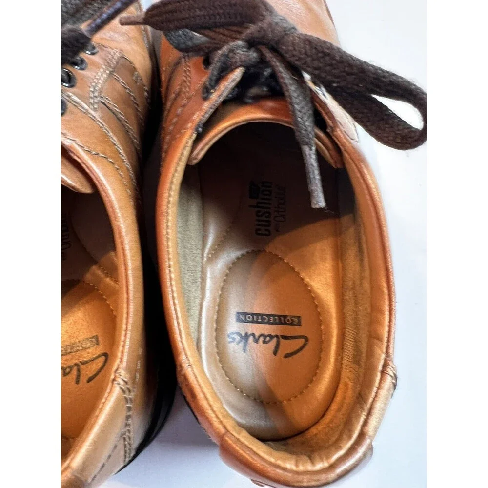 Clarks Collection Touareg‎ Vibe Men’s Lined Brown Oxford Shoes Size 9